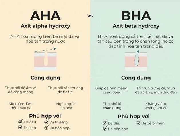 AHA/BHA là gì? Cách dùng AHA/BHA cho người mới bắt đầu